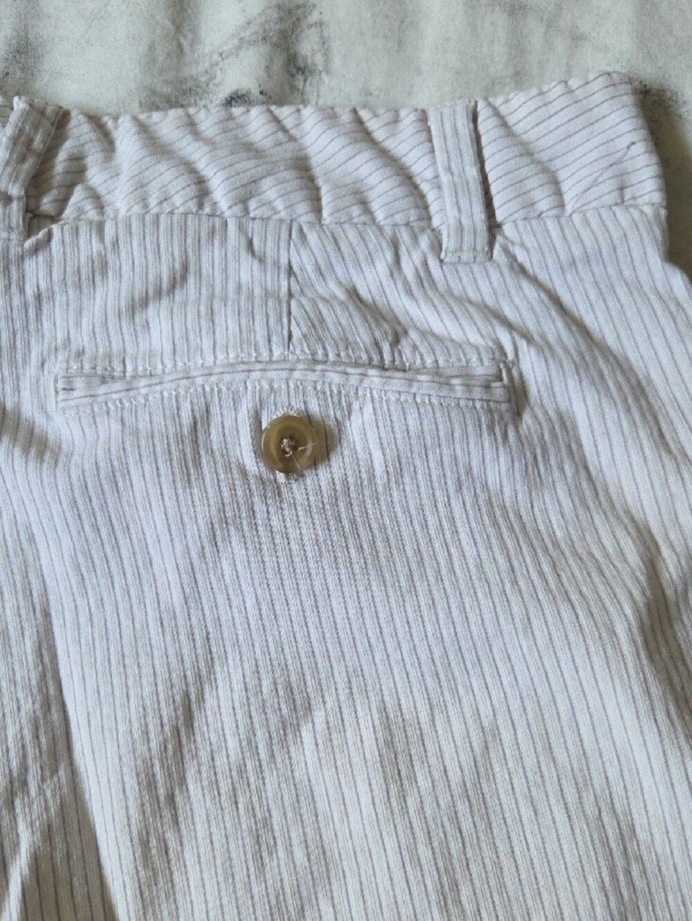 GAP Beige Pinstripe Straight Pants - Picture 5 of 6